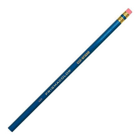 Sanford Prismacolor Col-Erase Pencils, Blue Lead, Blue Barrel 20044